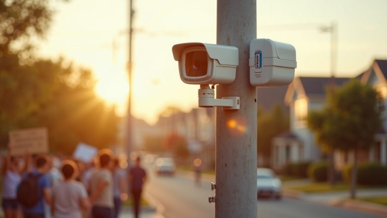 Flock bewakingscamera's Amerikanen vernietigen Flock bewakingscamera's massaal