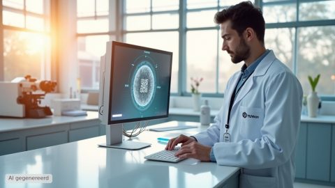 kleinste QR-code Kleinste QR-code ter wereld past op bacterie