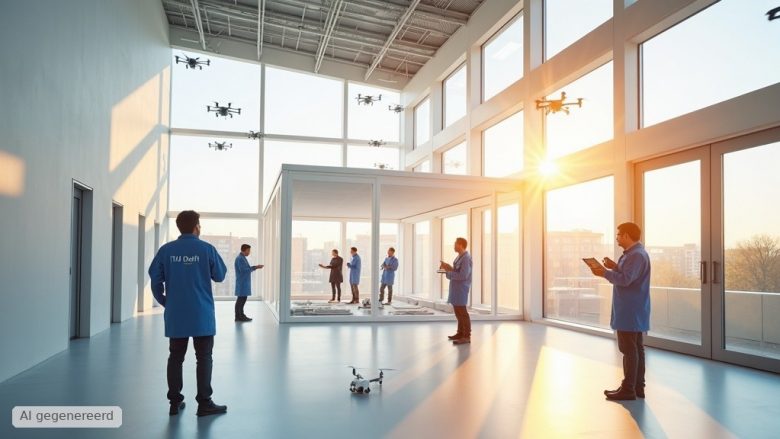 zelfsturende drones TU Delft bouwt paviljoen met zelfsturende drones