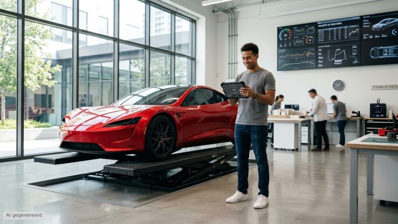 Tesla Roadster Tesla toont binnenkort een zwevende Roadster